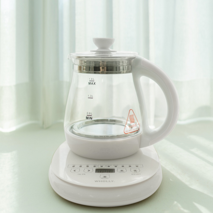 홀리 분유포트 1.8L 전기티포트, 화이트WLY002