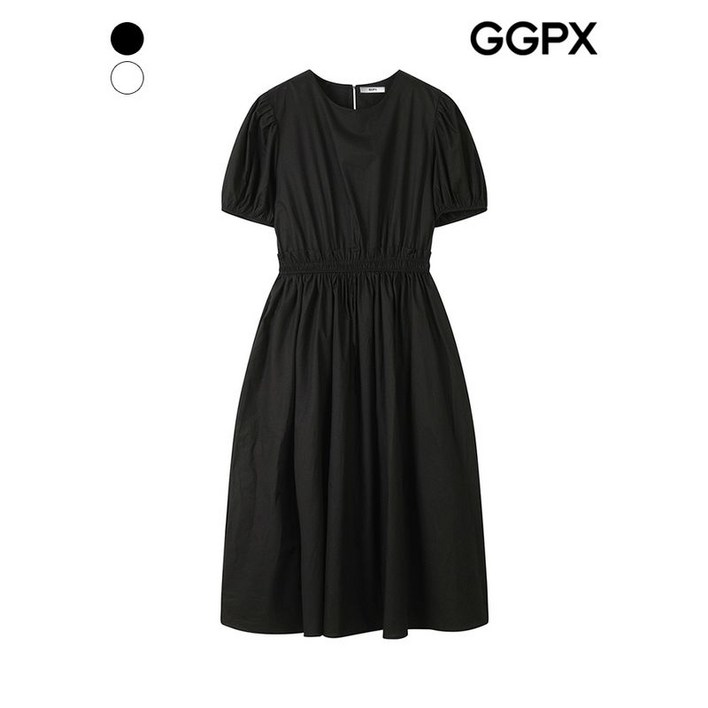 GGPX 허리 밴딩 퍼프 원피스 GP4OP077F