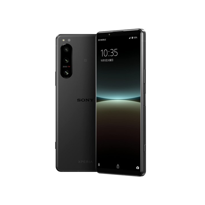 소니 Xperia5IV 블랙 SIM 프리스마호 XQ-CQ44 B [일본 정규 대리점품]
