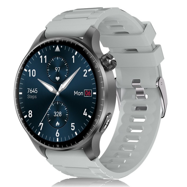 와피크 AI운동인식 블루투스 통화가능 스마트워치 ST50 1.52인치 AMOLED 대화면 한글판, GPS + 블루투스, 3.8cm, 실버