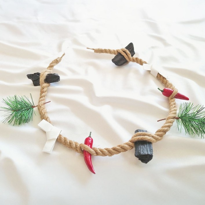 SANS 아기 탄생 축하 금줄 전통 젠더리빌 가랜드