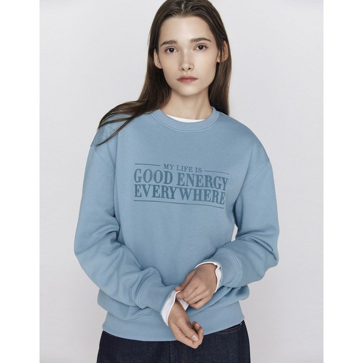 지오다노 겨울 여자 기모 그래픽 프린트 테리 맨투맨 티셔츠 32 5930