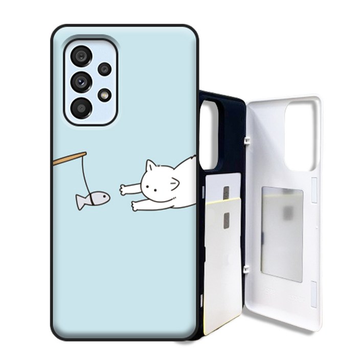 휘케이스 디자인 A53 A536 카드2장 수납 마그네틱 도어범퍼 케이스