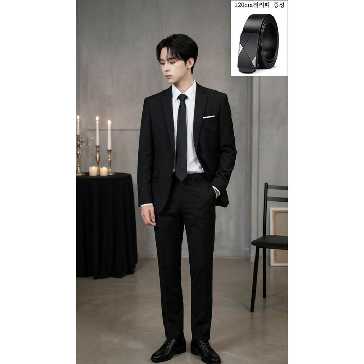 푸라보 남성 수트 캐쥬얼 원버튼 정장 세트