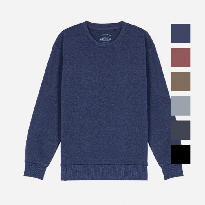 뱅뱅 동아백화점 수성점 가을 겨울 남녀공용 베이직 기모 맨투맨(NTL790)