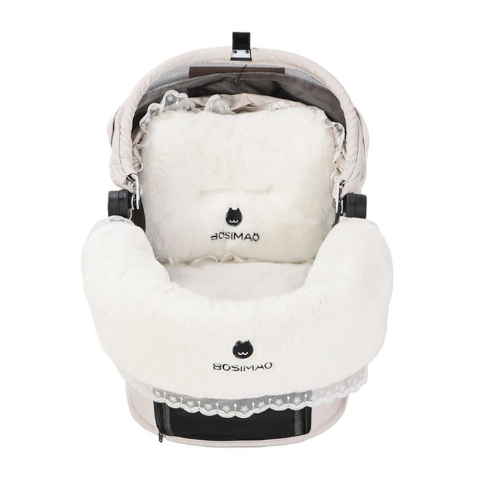 헬로미펫 강아지 유모차 분리형 컴포터 라이너 쿠션 3종 세트, 1세트, 화이트