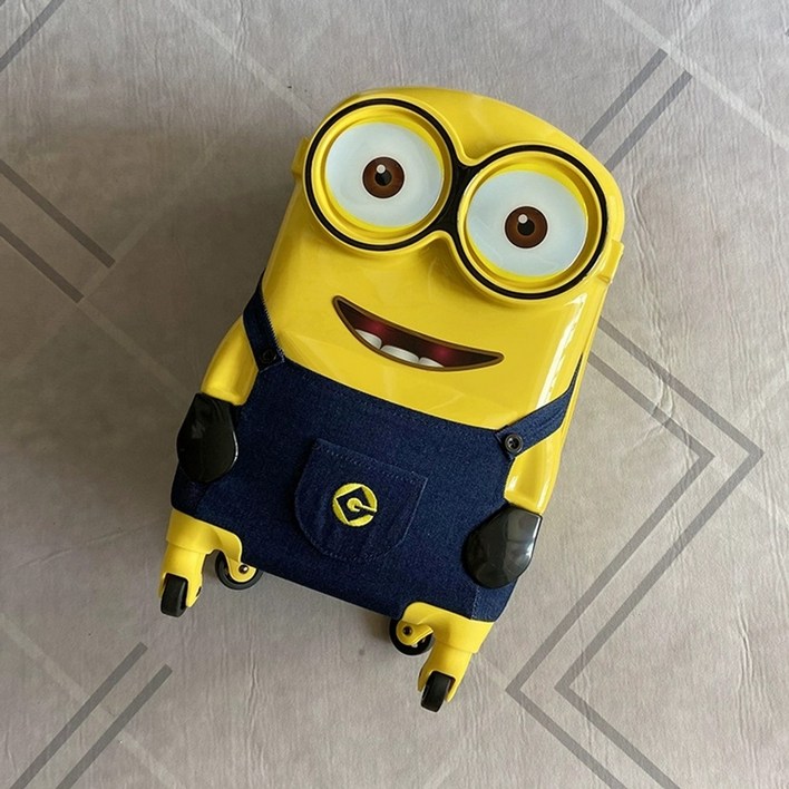 2종정품 미니언즈캐리어 여행 캐리어 스티커 아닙니다 실제 캐리어 기내용 18인치 미니언즈 가방 어린이 캐릭터
