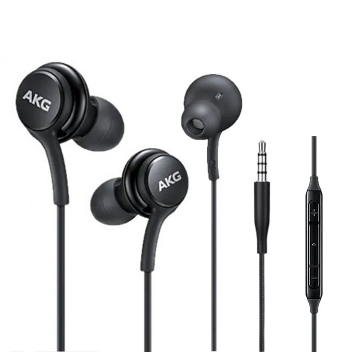 홈방구삼성전용 3.5 단자 유선이어폰 정품 AKG 스마트폰 갤럭시 노트북 인강 게이밍 S8 S9 S10 노트8 노트9 아비스토 귀이개 구성품 포함, 블랙