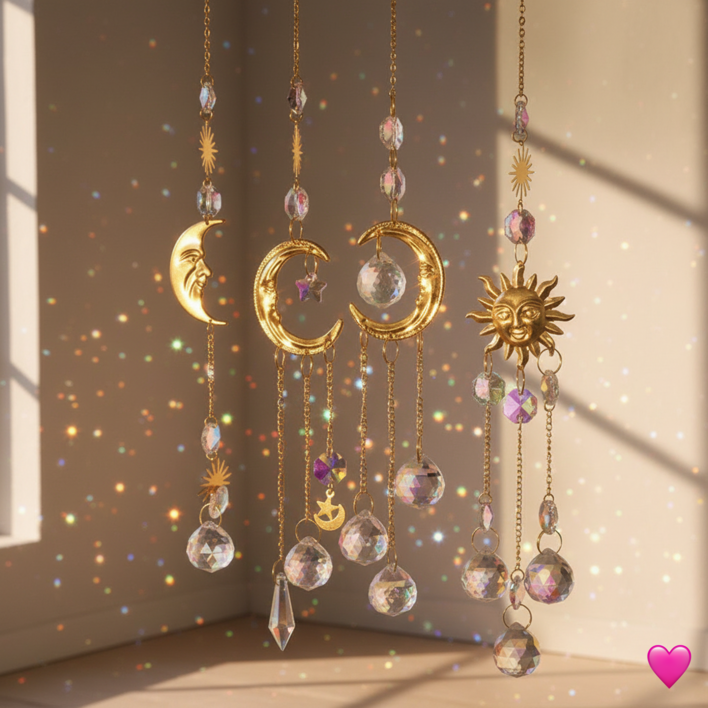 륀레브 썬캐쳐 크리스탈 모빌 인테리어 장식 12종