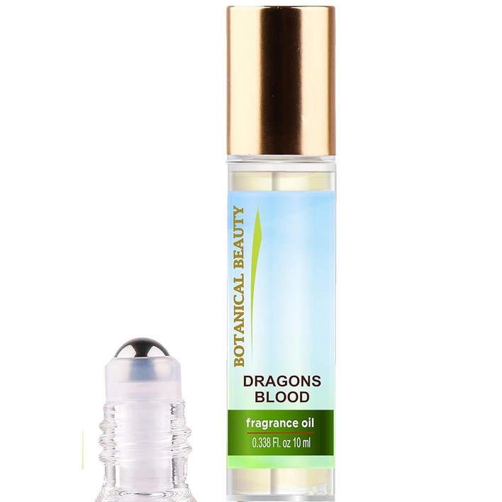 Botanical Beauty DRAGONS 블러드 프래그런스 오일 롤온 10ml(0.338액량 온스) 롤러볼 향수, 알코올 프리, 오래 지속됨