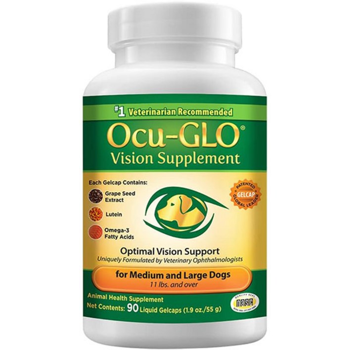 당일 발송 오큐글로 젤캡슐 90정 중형견 대형견 반려견 강아지 루테인 오메가3 눈영양제