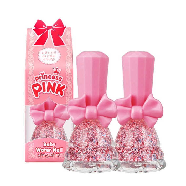 프린세스 핑크의 유아용 뜯어내는 컬러네일 매니큐어 2개묶음 8종택1, 슈가톡톡드레스2개