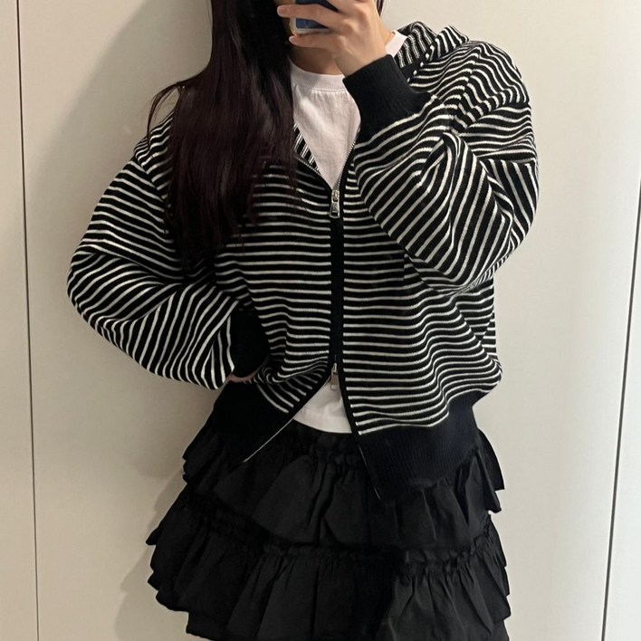 투웨이 단가라 애니후드집업