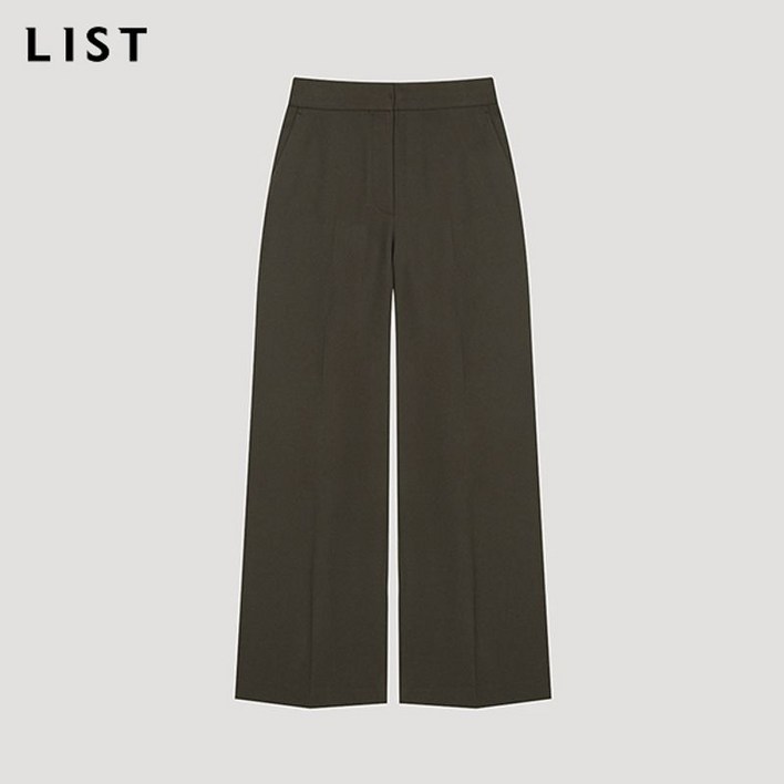 리스트 모던 백 밴딩 와이드 팬츠 TWWSLO80020 BR