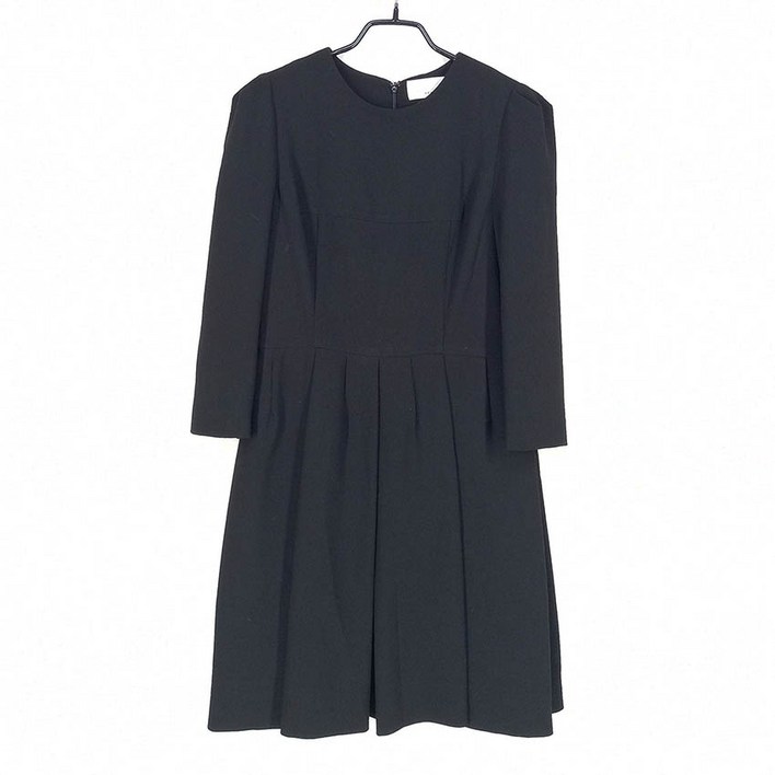 빈티지다온 레니본 여성 베이직 8부소매 핀턱 미니원피스 블랙85