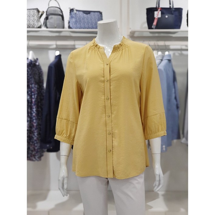 크로커다일레이디 소프트한 풀오픈 셔링 블라우스 CLDMBL126