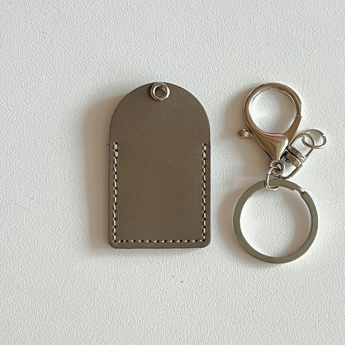 2.2cm x 4.5cm 가죽 아파트 도어락 카드키 케이스, 진베이지 2.2x4.5, 1개