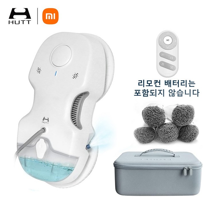 허트 HUTT 유리창 로봇청소기 C6 자동 분수 건습식 청소 KC인증 한국형 코드리필걸레5세트