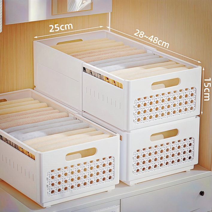 신축 정리함 길이조절 리빙킹 접이식 슬라이딩 수납바구니