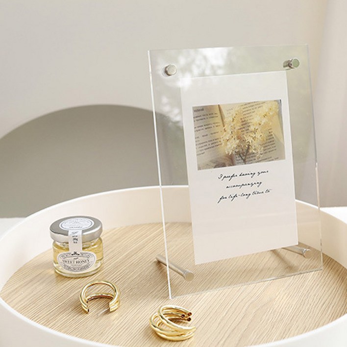 위시월드 인테리어 투명 스탠드 아크릴 액자 A4