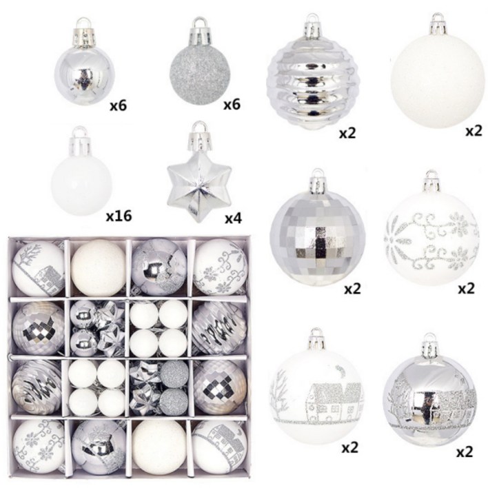iSefoyo크리스마스 성탄 오너먼트 트리 장식품 데코용품 장식볼 세트 YZSDGQ-11
