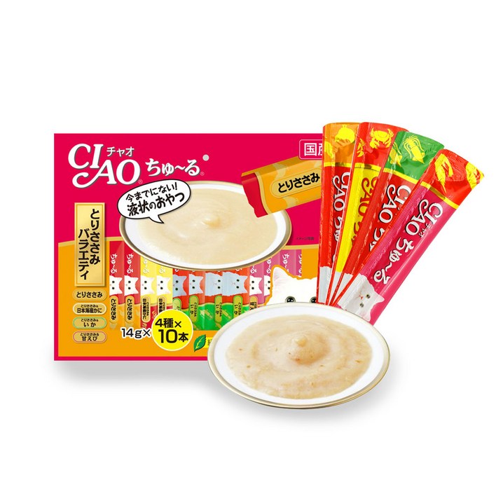 이나바 챠오츄르 대용량 40P 고양이간식, 14g, 40개, SC133 닭가슴살 버라이어티