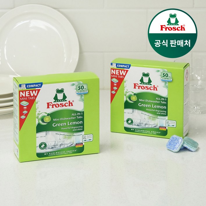 신제품 MINI 프로쉬 식기세척기세제 그린레몬 미니 50개입