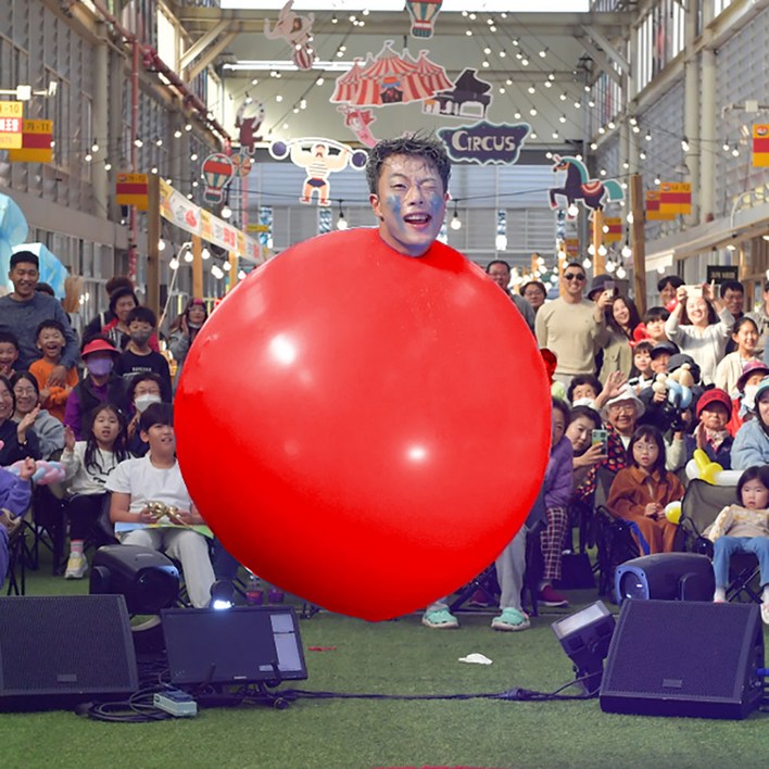 JL매직 사람들어가는 풍선 90인치, 1개, 빨강