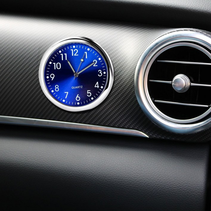 차량용 시계 아날로그 자동차 접착식 배터리 타입 건전지 포함