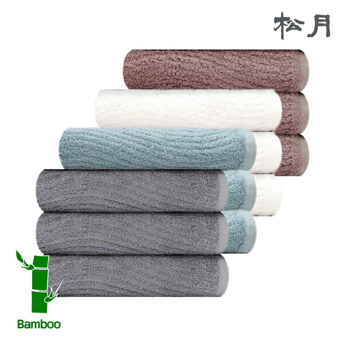 송월 뱀부얀 수건 플로우 3장묶음 200g 30수 44X88cm