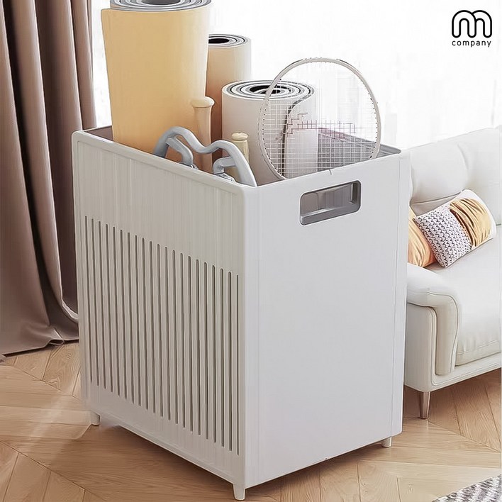 M컴퍼니 접이식 헬스용품 정리대 요가매트 운동기구 정리함 수납장 심플 화이트 [F290-W15p]