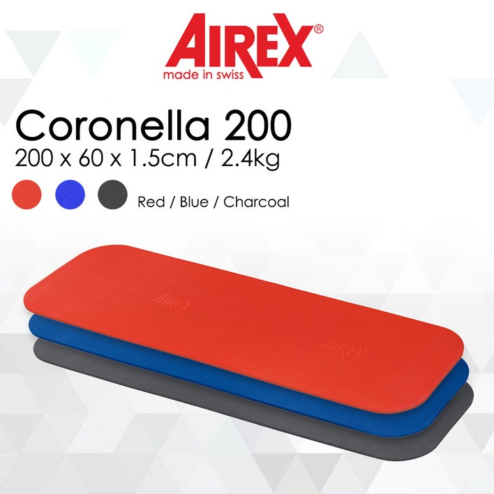 AIREX 코로넬라 200 CORONELLA 에어렉스 스위스 매트 필라테스 요가, 블루파랑