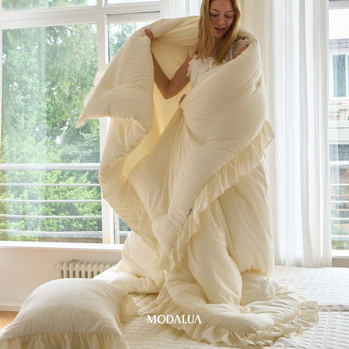 [공식인증] 에그룸 하이엔드 텐셀모달100% 프릴 차렵이불 4color