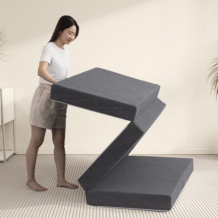모모홈 200X75X8CM 3단 접이식 메모리폼 매트리스 휴대용 캠핑여행용  가정스튜디오 고탄력 편안한 수면 매트리스