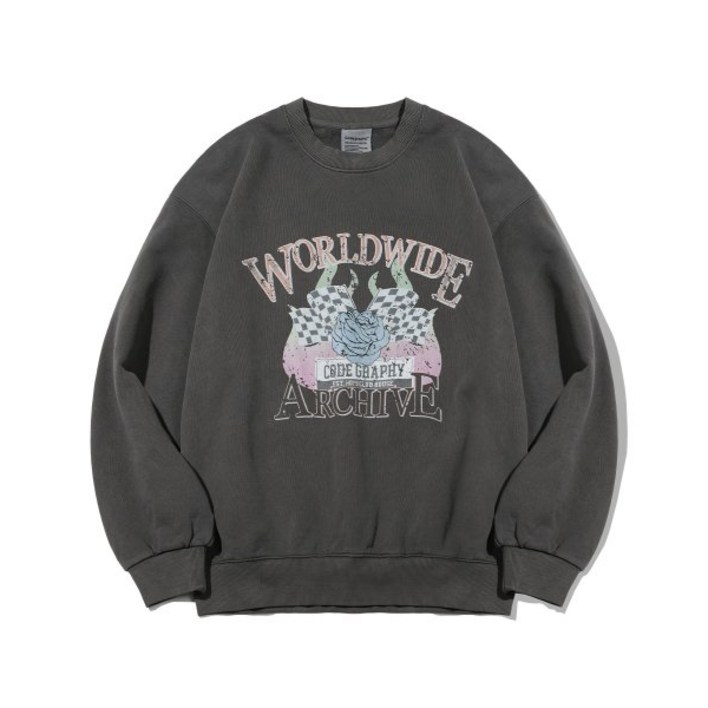 코드그라피 CGP 월드와이드 로즈 피그먼트 맨투맨차콜