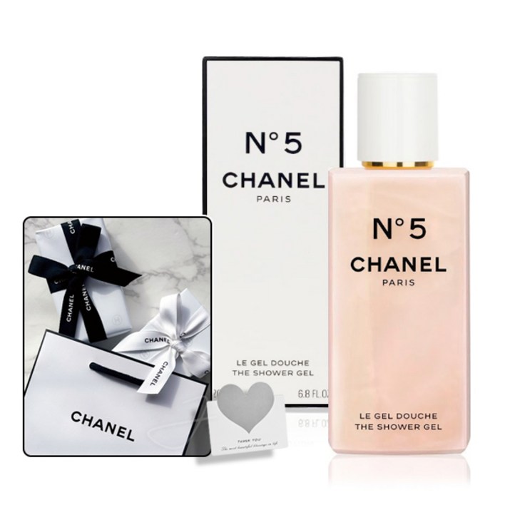 샤넬 NO5 바디 샤워젤 200ml 백화점 선물포장+쇼핑백+선물카드