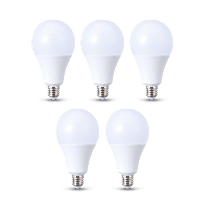 삼영전기 LED 전구 E26 15W 전구, 주광색, 5개