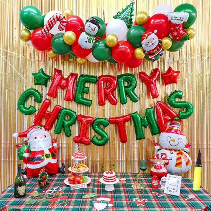 크리스마스 벌룬가랜드 파티 세트, 4. 가랜드 크리스마스 - 레드&그린SET 20230403