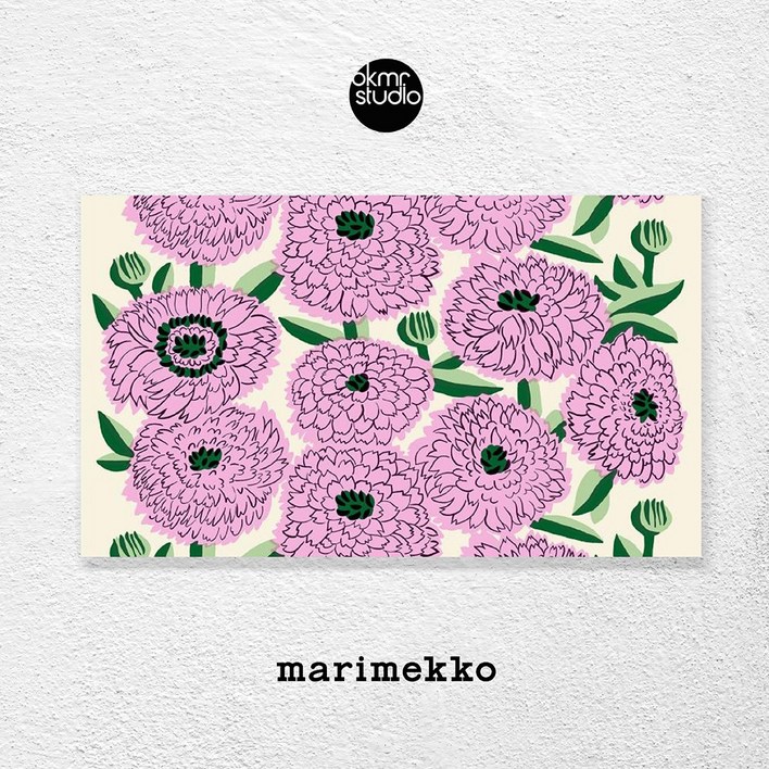 마리메꼬 프리마베라 바이올렛 수국꽃 대형 패브릭액자, 바이올렛