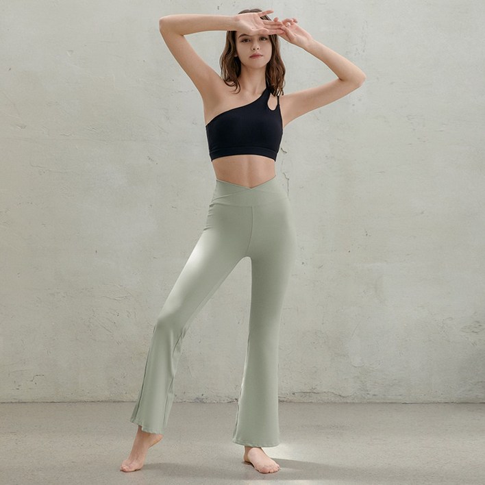 콘치웨어 여성용 에어라이트 오버랩 부츠컷 레깅스