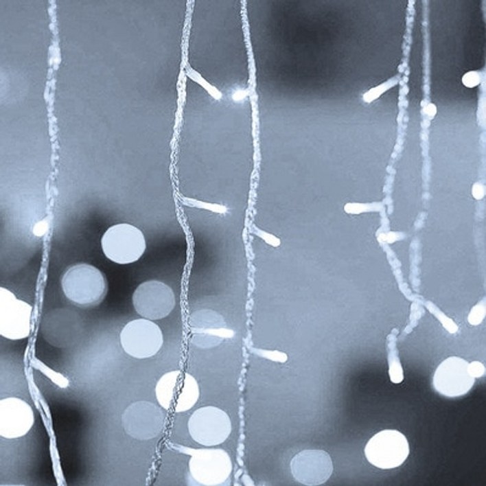 태양광 조명등 크리스마스 화환 커튼 고드름 조명 처진  정원 거리 야외 장식 빛