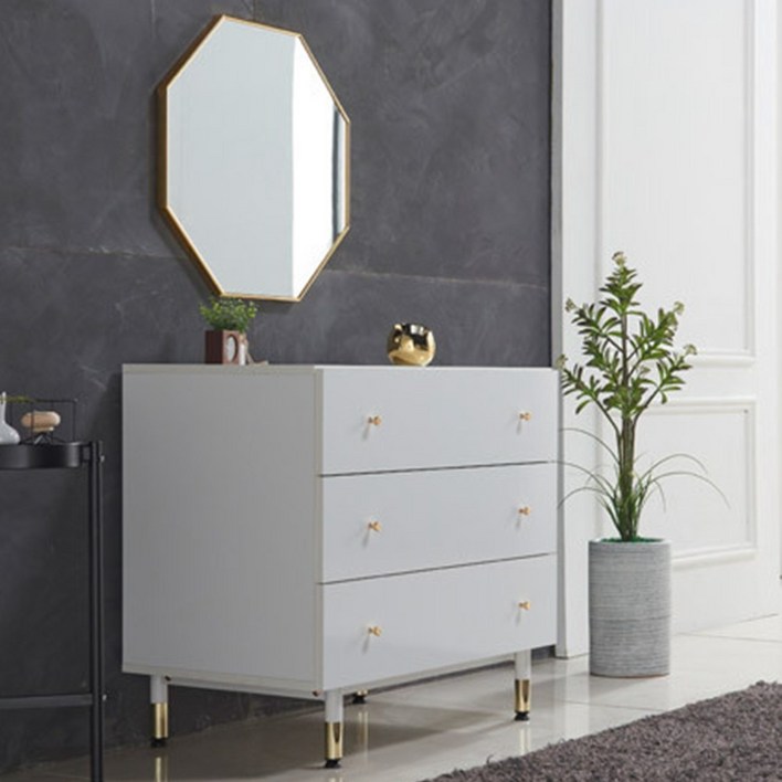 800 엔틱 서랍 화장대 벽걸이 거울 콘솔 입식 수납, 화이트