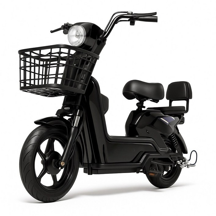 안정모션 흔들림 없는 안전한 전기 바이크 전동 스쿠터 출퇴근 미니 배달 고성능, 검정, 스틸