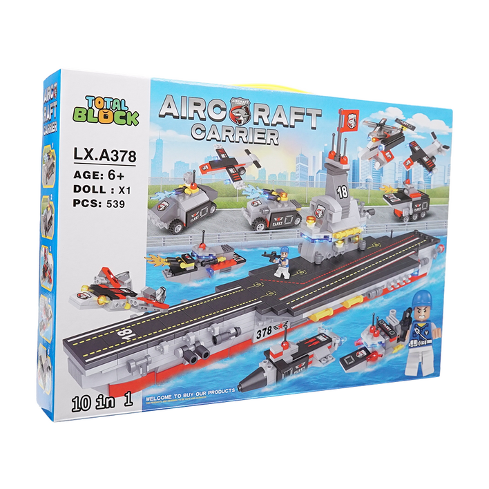 토탈블럭 블록시티 EQ IQ 발달 어린이 장난감 선물 LEGO 레고 호환 블럭 항공모함 전투대대 539 피스