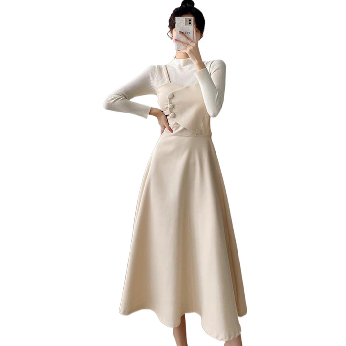 셀럽당 코듀로이 나시 레깅스 원피스  세트