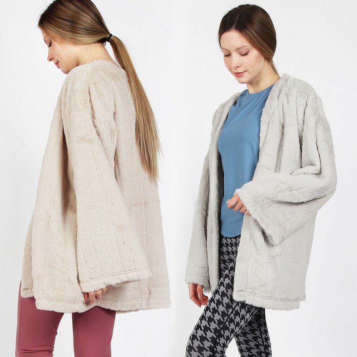 조이할리 여자 퍼가디건 털가디건 롱 가디건 힙커버 루즈핏 오버핏 마실룩 데일리 자켓