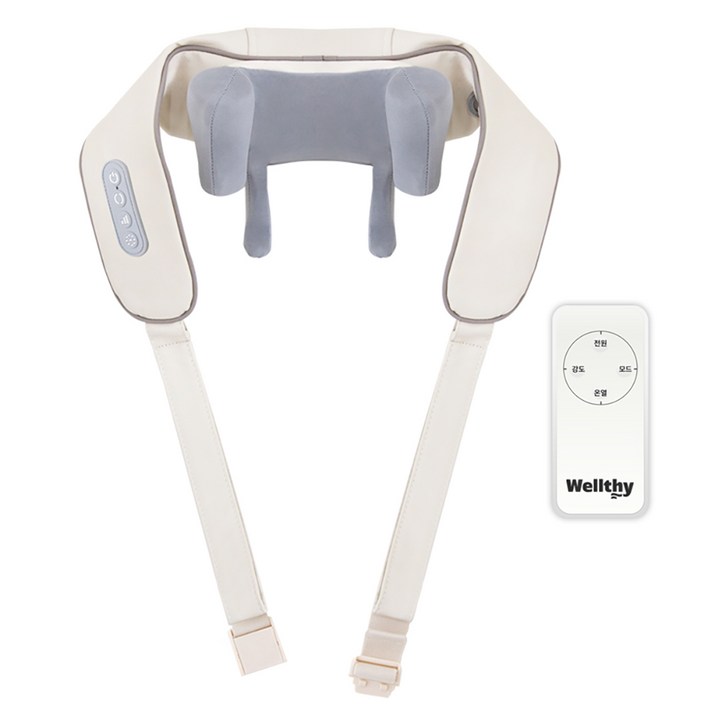 리모컨버전 Wellthy 웰시 무선 목 어깨 마사지기 목 어깨 안마기, WTA7001