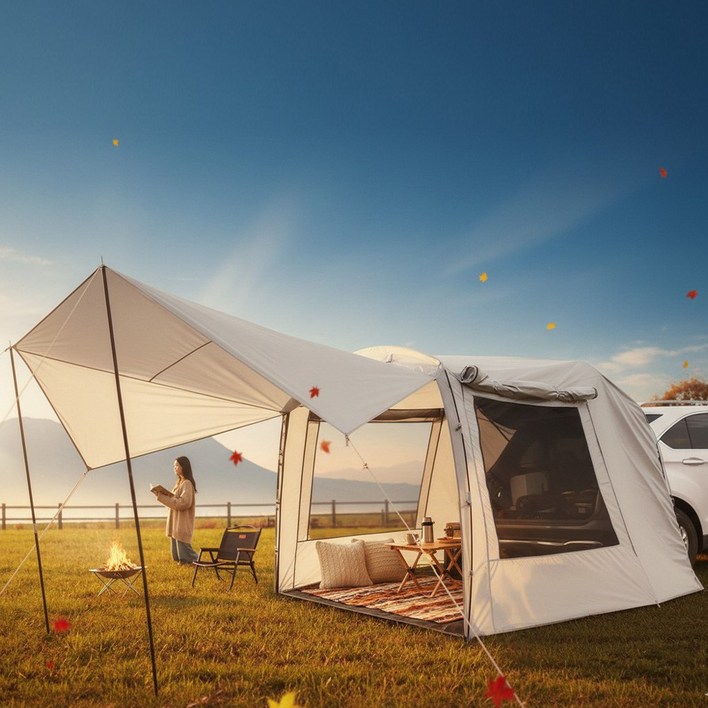 차박텐트 도킹쉘터 대형 4-6인용 8-10인용 캠핑 방수 창문4