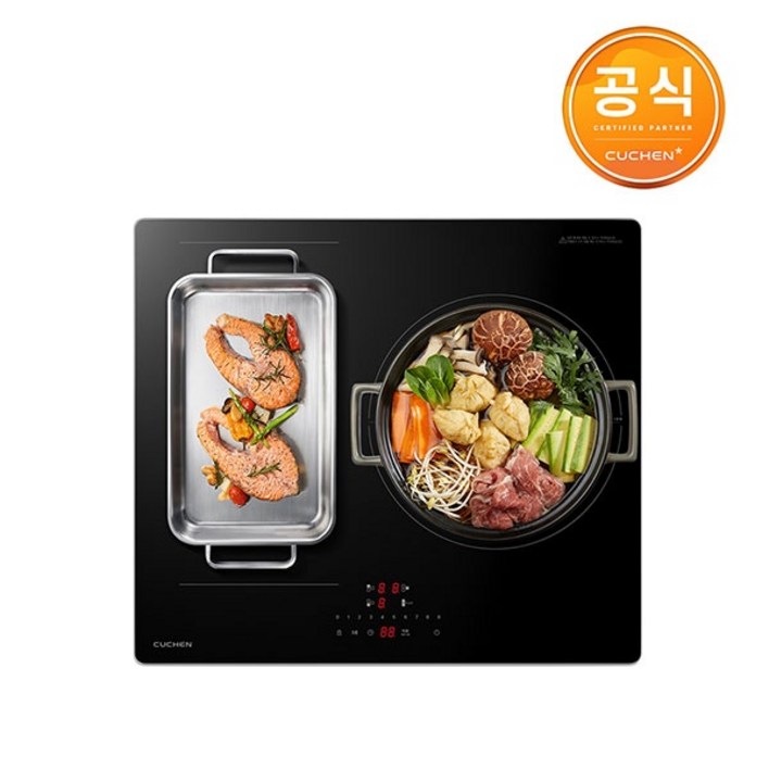 [쿠첸] 쿠첸 3구 인덕션 대화구 최대출력 3300W CEO-V4IF3A0NBA 자가설치