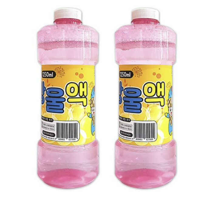 애들랜드 비눗방울 리필 1250ml x 2p, 혼합 색상